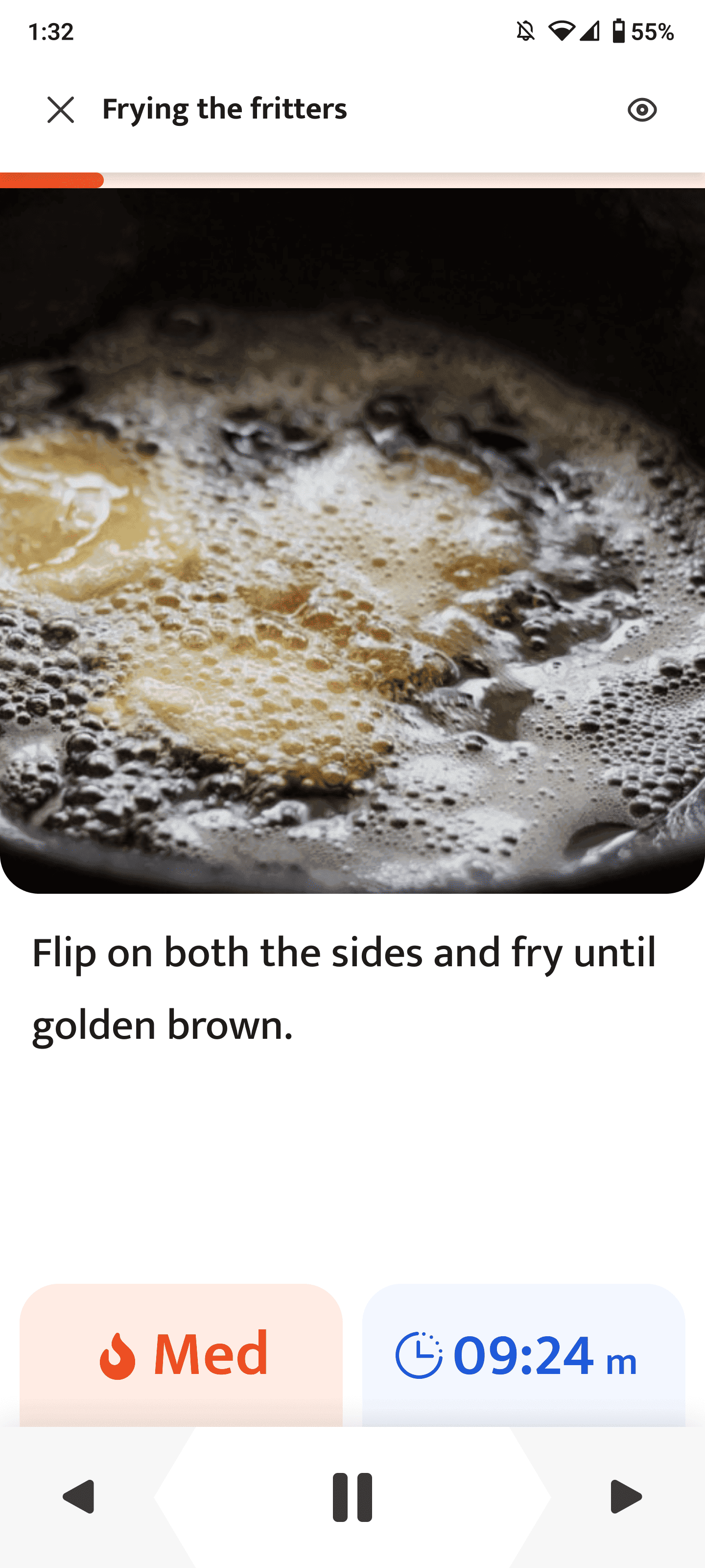 Guided Cooking Interface